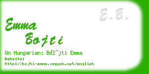 emma bojti business card